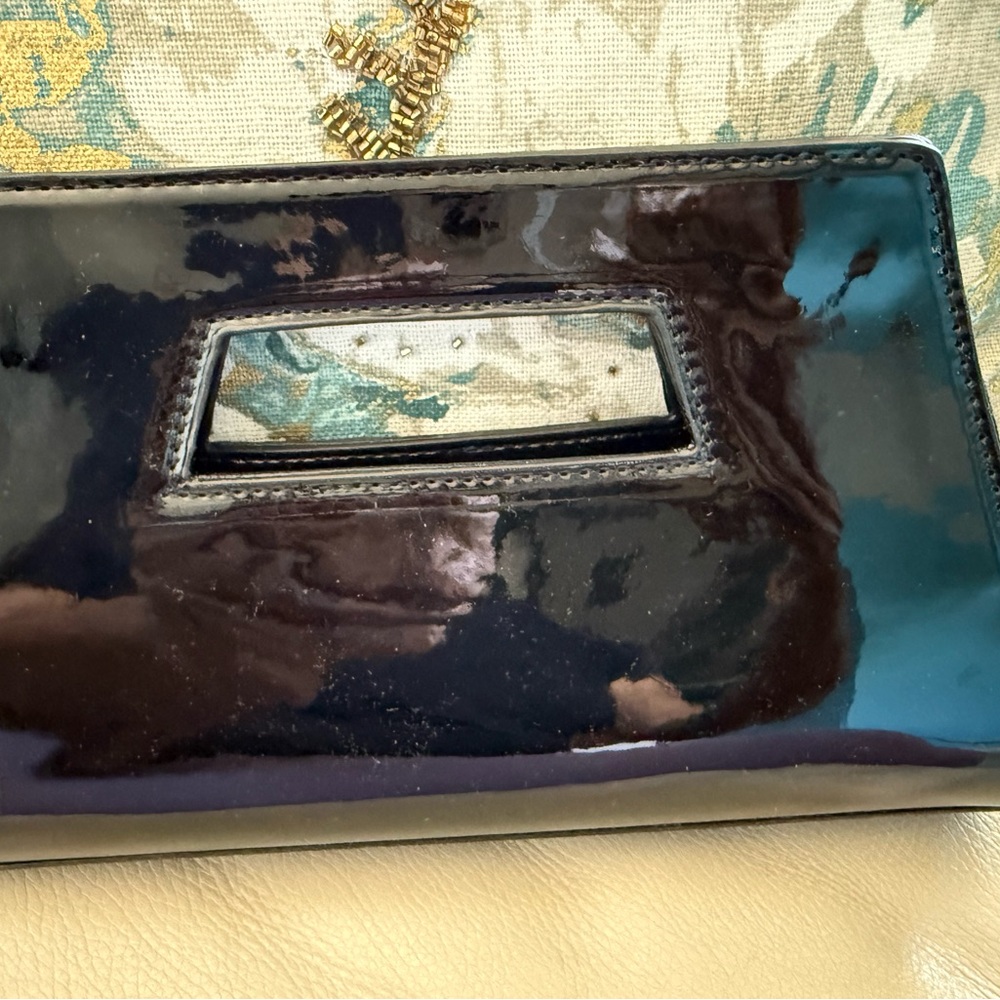 Black Patent Leather Clutch